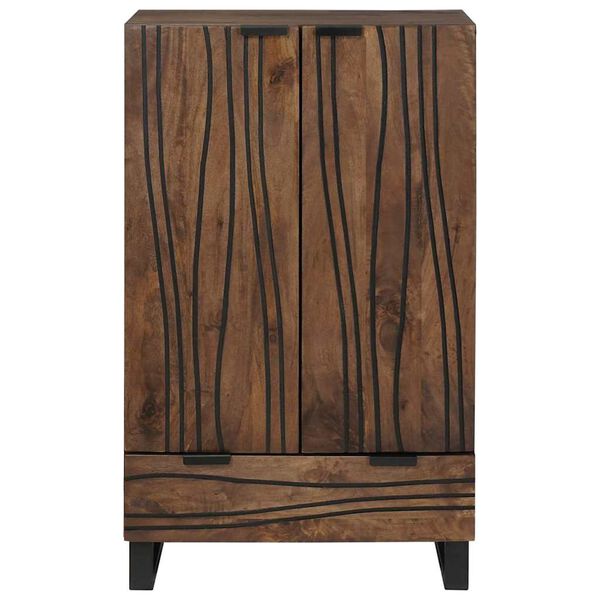 vidaXL Highboard with Drawer Brown 60 x 33 x 100 cm Solid mango wood