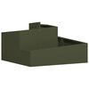 vidaXL Garden Planter Olive Green 80 x 80 x 50 cm Cold-rolled Steel