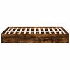 vidaXL Bed Frame with Drawers without Mattress Smoked Oak 120x190 cm Small Double