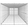 vidaXL Outdoor Dog Kennel Galvanised Steel with Roof 26.62 m&sup2;