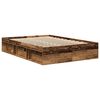 vidaXL Bed Frame without Mattress Smoked Oak 140x200 cm