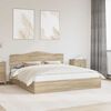 vidaXL Storage Bed with Drawer Sonoma Oak 180 x 200 cm Engineered Wood