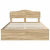 vidaXL Bed Frame with Drawer Sonoma Oak 140 x 200 cm Engineer Wood