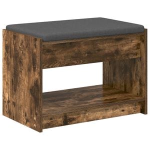 vidaXL Hall Bench Smoked Oak 63 x 38 x 45 cm