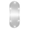 vidaXL Wall Mirror with LED Lights 25x60 cm Glass Oval
