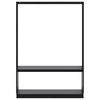 vidaXL Clothes Rack with Shoe Storage Black 113x40x157.5 cm Solid Wood Pine