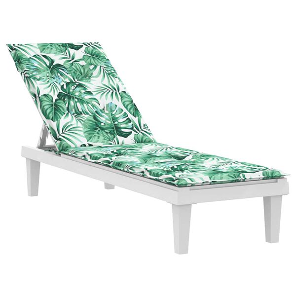 vidaXL Deck Chair Cushion Leaf Pattern Oxford Fabric