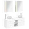vidaXL Bathroom Cabinet Set 5 pcs White Engineered Wood