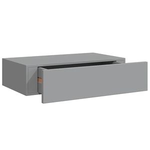 vidaXL Wall-mounted Drawer Shelf Grey 40x23.5x10cm MDF
