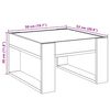 vidaXL Coffee Table with Infinity LED Concrete Grey 50x53x30 cm