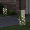 vidaXL Solar LED Pathway Light 2 pcs Stainless Steel Stainless Steel