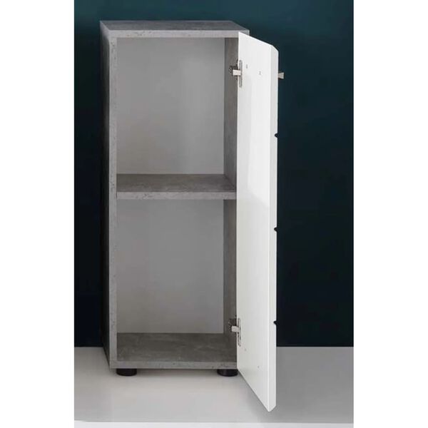 Trendteam Storage Floor Cabinet Nano White and Cement Grey