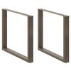 vidaXL Dining Table Legs U-Shaped 3 pcs Natural Steel 100x(72-73) cm Steel