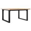 vidaXL Coffee Table O-Frame 90x90x45.5 cm Solid Wood Pine and Steel