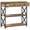 vidaXL Console Table Artisan oak 75 x 28 x 75 cm