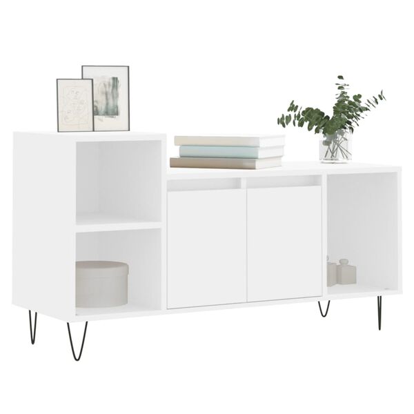 vidaXL TV Cabinet White 100x35x55 cm Engineered Wood