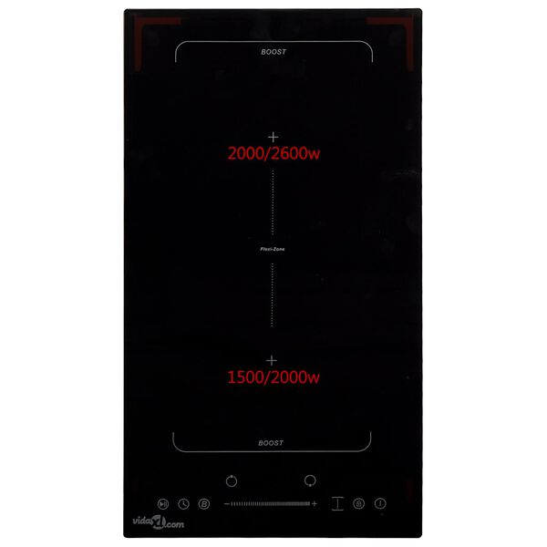 vidaXL Flexizone Induction Hob with 2 Burners Touch Control 3500W
