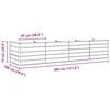 vidaXL Planter Anthracite 385 x 100 x 75 cm Galvanised Steel