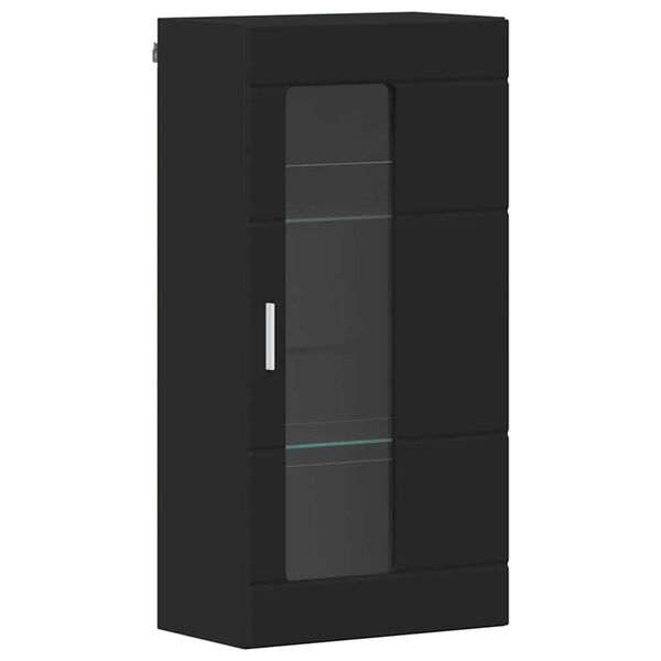 vidaXL Wall-mounted Cabinet Black 55 x 29 x 100 cm Engineered Wood