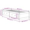 vidaXL Day Bed without Mattress Wax Brown 75x190 cm Small Single Solid Wood Pine