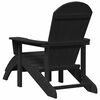 vidaXL Adirondack Chair with Cushion Black 74 x 82 x 92cm HDPE