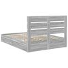 vidaXL Storage Bed Grey Sonoma 140 x 200 cm Engineered Wood