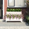 vidaXL Planter White 110x84x75 cm Solid Wood Pine