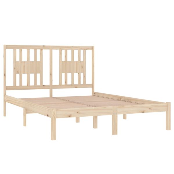 vidaXL Bed Frame without Mattress Solid Wood 120x200 cm (810012+818660)