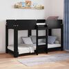 vidaXL Bunk Bed for Kids Black Oak 80 x 190 cm Engineered Wood