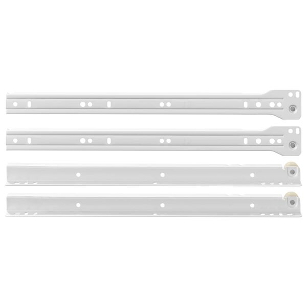 vidaXL Drawer Slide 2 pcs White 350 mm Steel