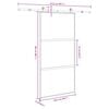 vidaXL Sliding Door with Hardware Set 102,5x205 cm Tempered Glass&Aluminium