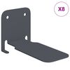 vidaXL Floating Shelf with Shelf 8 pcs Anthracite 6 x 10.8 x 6.6 cm