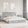 vidaXL Storage Bed Concrete Grey 180 x 200 cm Engineered Wood