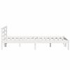 vidaXL Bed Frame White 225.5 x 165.5 x 69.5 cm Solid Pine Wood