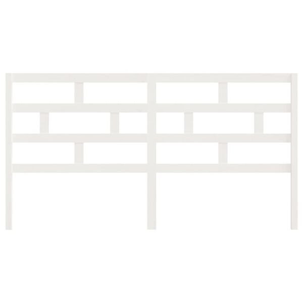 vidaXL Bed Headboard White 186x4x100 cm Solid Wood Pine