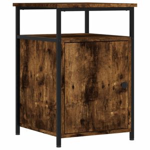 vidaXL Bedside Cabinet Smoked Oak 40x42x60 cm Engineered Wood
