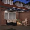 vidaXL Retractable Awning Manual Blue and White 350 x 250 cm