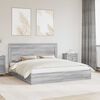 vidaXL Storage Bed Grey Sonoma 200 x 200 cm Engineered Wood