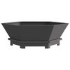 vidaXL Fire Pit Black 75 x 75 x 28 cm Steel