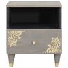 vidaXL Bedside Cabinet 2 pcs Grey 40 x 33 x 46 cm Solid Mango Wood