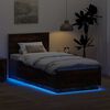 vidaXL Bed Frame with Headboard Smoked Oak 70 x 190 cm Engineered Wood