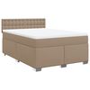 vidaXL Box Spring Bed with Mattress Cappuccino 160x200 cm Faux Leather