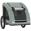 vidaXL Pet Bike Trailer Grey Oxford Fabric and Iron
