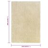 vidaXL High Pile Shaggy Rug Beige 140x200 cm 50 mm