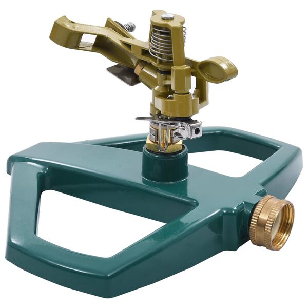 vidaXL Rotary Sprinkler Green 21x22x13 cm Metal