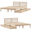 vidaXL Bed Frame without Mattress 120x190 cm Small Double Solid Wood Pine