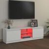 vidaXL TV Cabinet with LED Lights White 120x30x36 cm