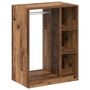 vidaXL Wardrobe with Shelf with Storage Old Wood 77 x 48 x 102 cm