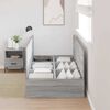 vidaXL Bed Frame with Storage Grey sonoma 75 x 190 cm Engineered wood