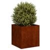 vidaXL Planter Rusty 40x40x40 cm Weathering Steel